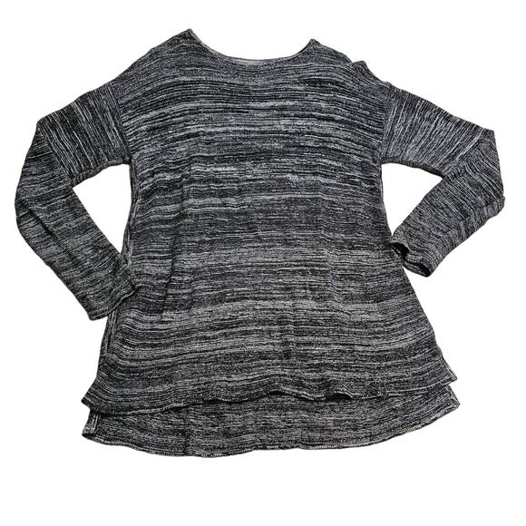 Daisy Fuentes Size XL Grey Black White Tunic Sweater Long Sleeve - Picture 1 of 4